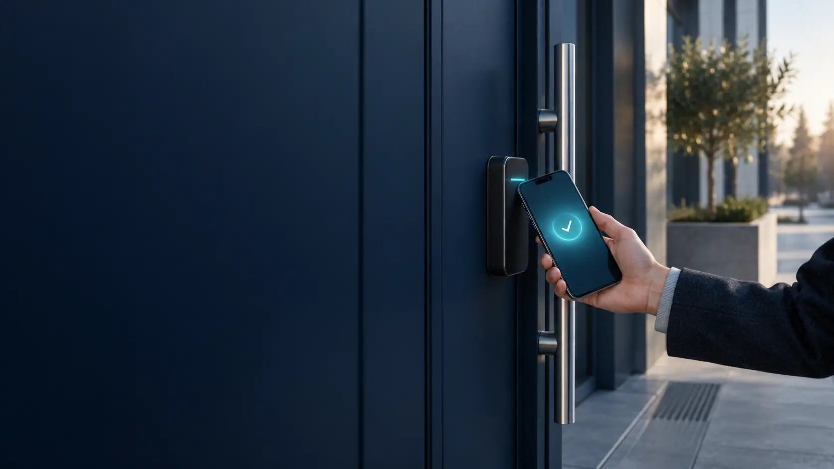 Secure digital access at a modern entrance